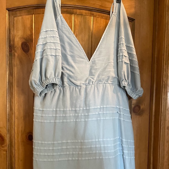 7 For All Mankind Light Denim Babydoll Dress - Picture 4 of 6